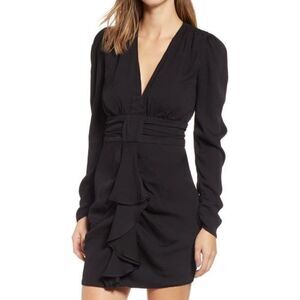 AFRM Ruched & Ruffled Mini Dress